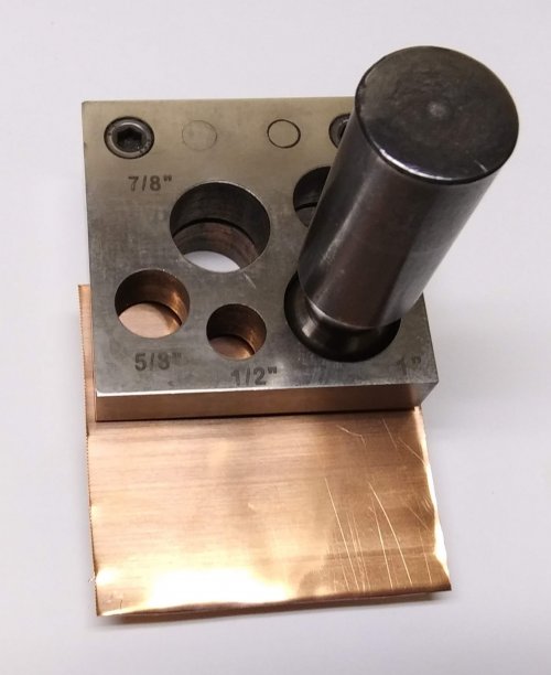 Judy Larson's Disc Cutter Basics and How to Make Metal Washers - For a Centered Hole, General Education, Tools, Holding the doming punch perpendicular